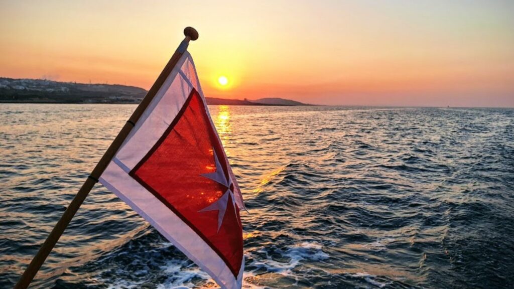 Sunset over the sea
