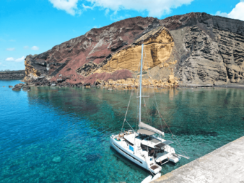 Couple relaxing on luxury yacht in Malta